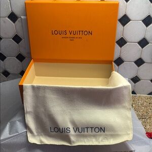 Louis Vuitton Vibrant Orange Box with Cream Dust Bag
